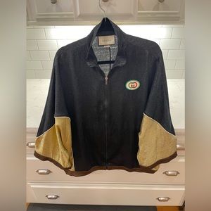 Women’s Gucci 2019 Crepe Lurex Color Block Kimono Jacket